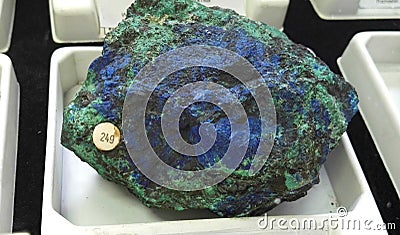 Azurite with malachite Stock Photo