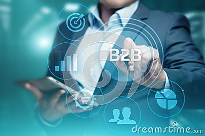 B2B Business Company Commerce Technology Marketing concept Stock Photo