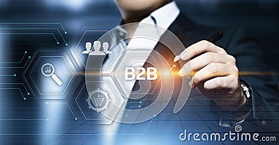 B2B Business Company Commerce Technology Marketing concept Stock Photo