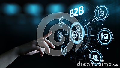 B2B Business Company Commerce Technology Marketing concept Stock Photo