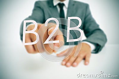 B2B, business-to-business Stock Photo