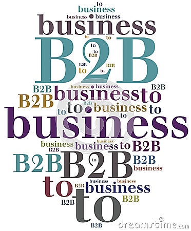 B2B. Business to business. Stock Photo