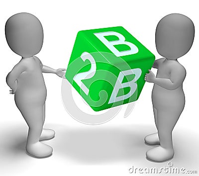 B2b Dice As A Sign Of Business Stock Photo