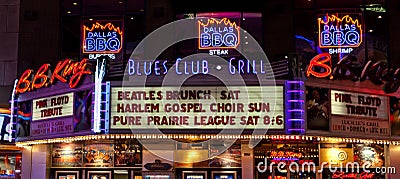 B.B. King Blues Restaurant Editorial Stock Photo