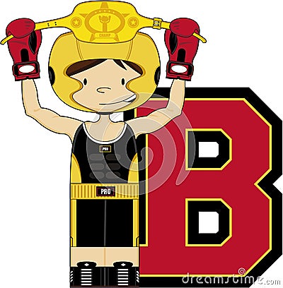 B is for Boxer Vector Illustration