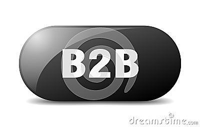 b2b button. b2b sign. key. push button. Vector Illustration