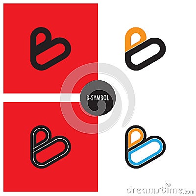 B- Company Symbol.B-letter abstract logo design. Vector Illustration