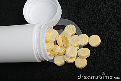 Group of B complex vitamin pills Editorial Stock Photo