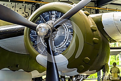 B-25 engine Stock Photo