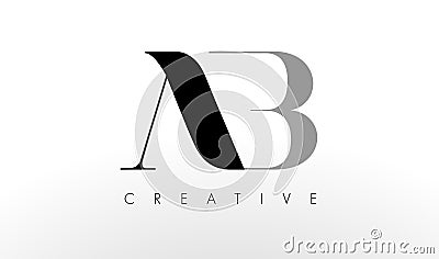 A B Letter Logo Design. Creative AB Letters Icon Vector Illustration