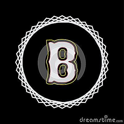 B letter logo in vector design Vector Illustration