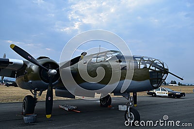 B-25 Mitchell Medium Bomber Editorial Stock Photo