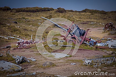 Crash site of the B-29 Superfortress Stock Photo