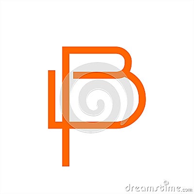 B, PB, PLB, PDB initials line art geometric company logo Vector Illustration