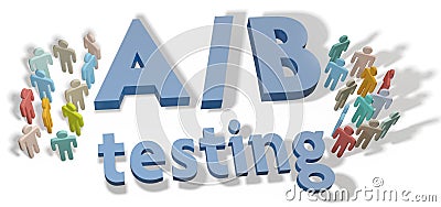 A B Testing marketing experiment Stock Photo