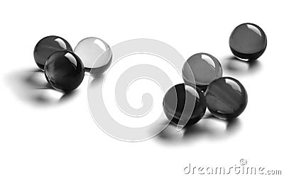 B&w bath balls Stock Photo