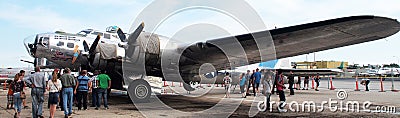 B17 Bomber on Display Editorial Stock Photo