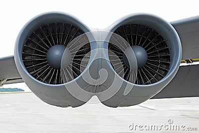 B52 bomber jet engines Stock Photo