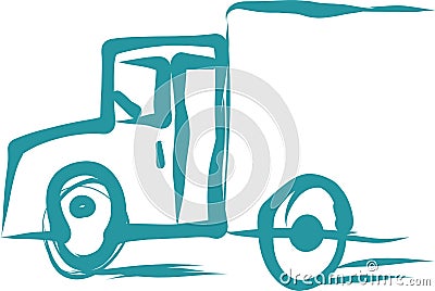 Types of transport in the style of minimalism. Truck, motorcycle, bus, car. Vector Illustration