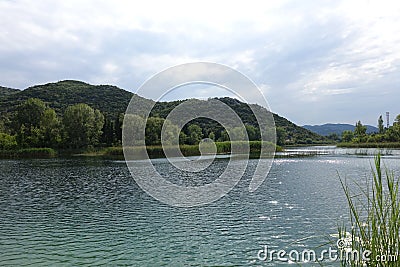 The BaÄ‡ina lakes are located in Dalmatia, Croatia. Stock Photo