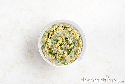 Baba ganoush (roasted eggplant dip Stock Photo