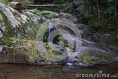 Waterfall, Shenandoah Mountains, Virginia Stock Photo
