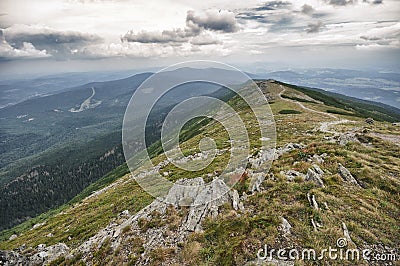 Babia Gora National Park in Beskid mountains Poland Stock Photo