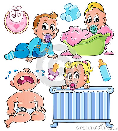 Babies theme collection 1 Vector Illustration