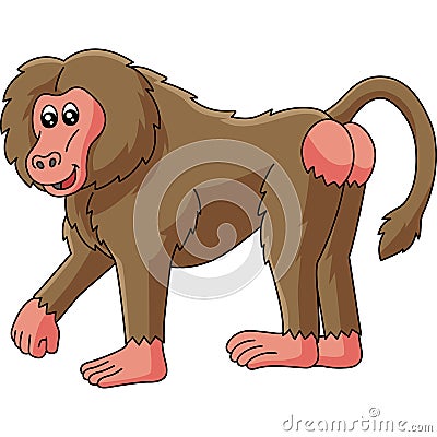 Baboon Cartoon Clipart Vector Illustration Vector Illustration