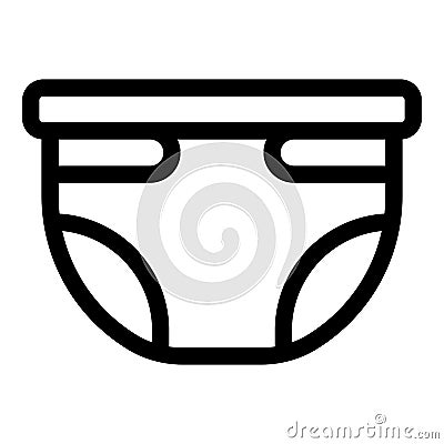 Baby absorbent icon, outline style Vector Illustration