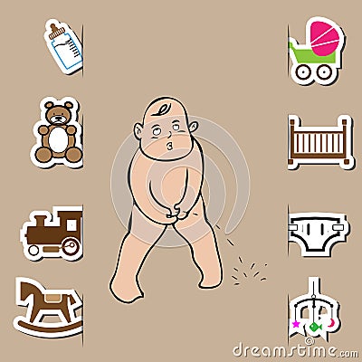 Baby accesory Vector Illustration