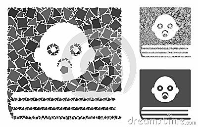 Baby album Mosaic Icon of Inequal Pieces Vector Illustration