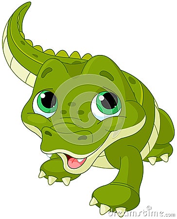 Baby alligator Vector Illustration