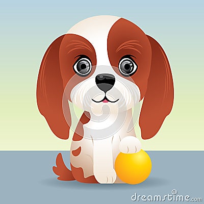 Baby Animal collection: Puppy Dog Vector Illustration