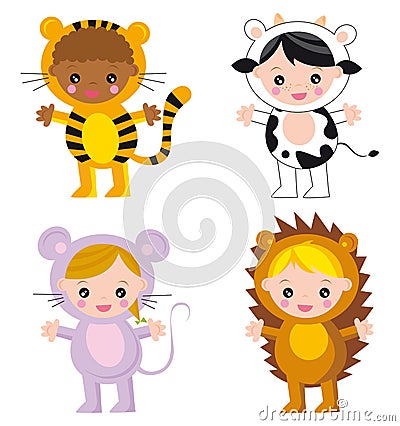 Baby animals Vector Illustration