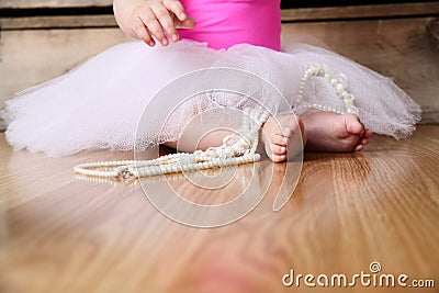 Baby ballerina feet Stock Photo