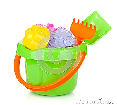 Baby beach sand toys Stock Photo