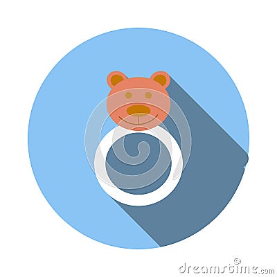 Baby beanbag icon, flat style Vector Illustration