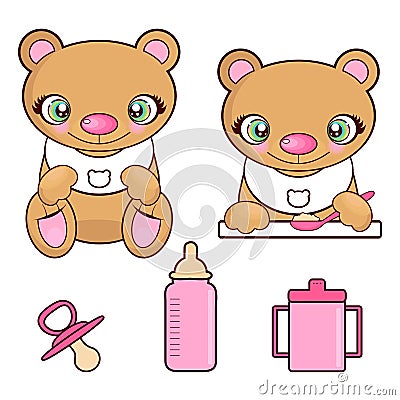 Baby bear Vector Illustration