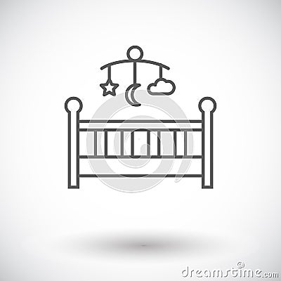 Baby bed Vector Illustration