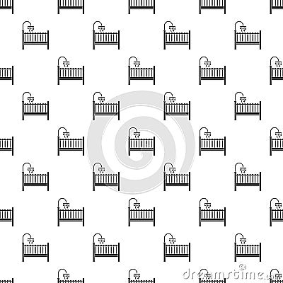 Baby bed pattern seamless vector Vector Illustration