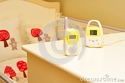 Baby Bedroom Monitor Stock Photo