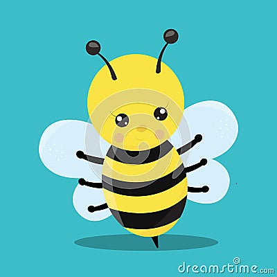 BABY BEE FRONT 18 Vector Illustration