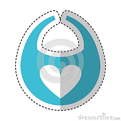 Baby bib isolated icon Vector Illustration