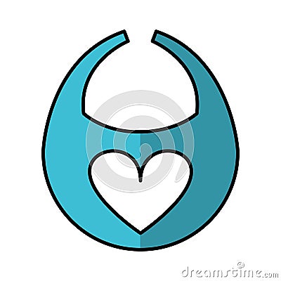 Baby bib isolated icon Vector Illustration