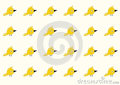 Baby birds pattern vector Vector Illustration