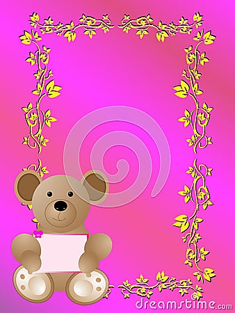 Baby birth announcement card it's a girl Stock Photo