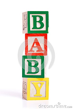 BABY blocks Stock Photo