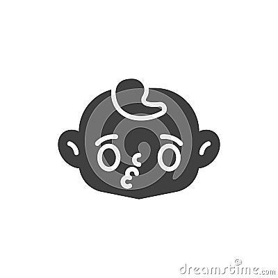 Baby Blowing Kiss vector icon Vector Illustration