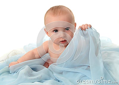 Baby Blue Eyes Stock Photo